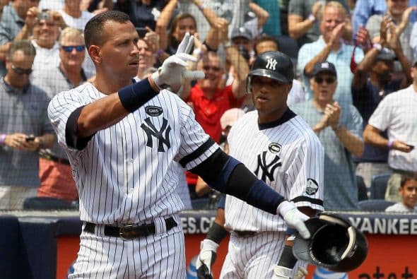 Alex Rodríguez se convirtió en el jugador más joven en conectar 600 jonrones en las Grandes Ligas, al poner fin a una sequía de 12 partidos en el mismo día que hace tres años sacudió el número 500.