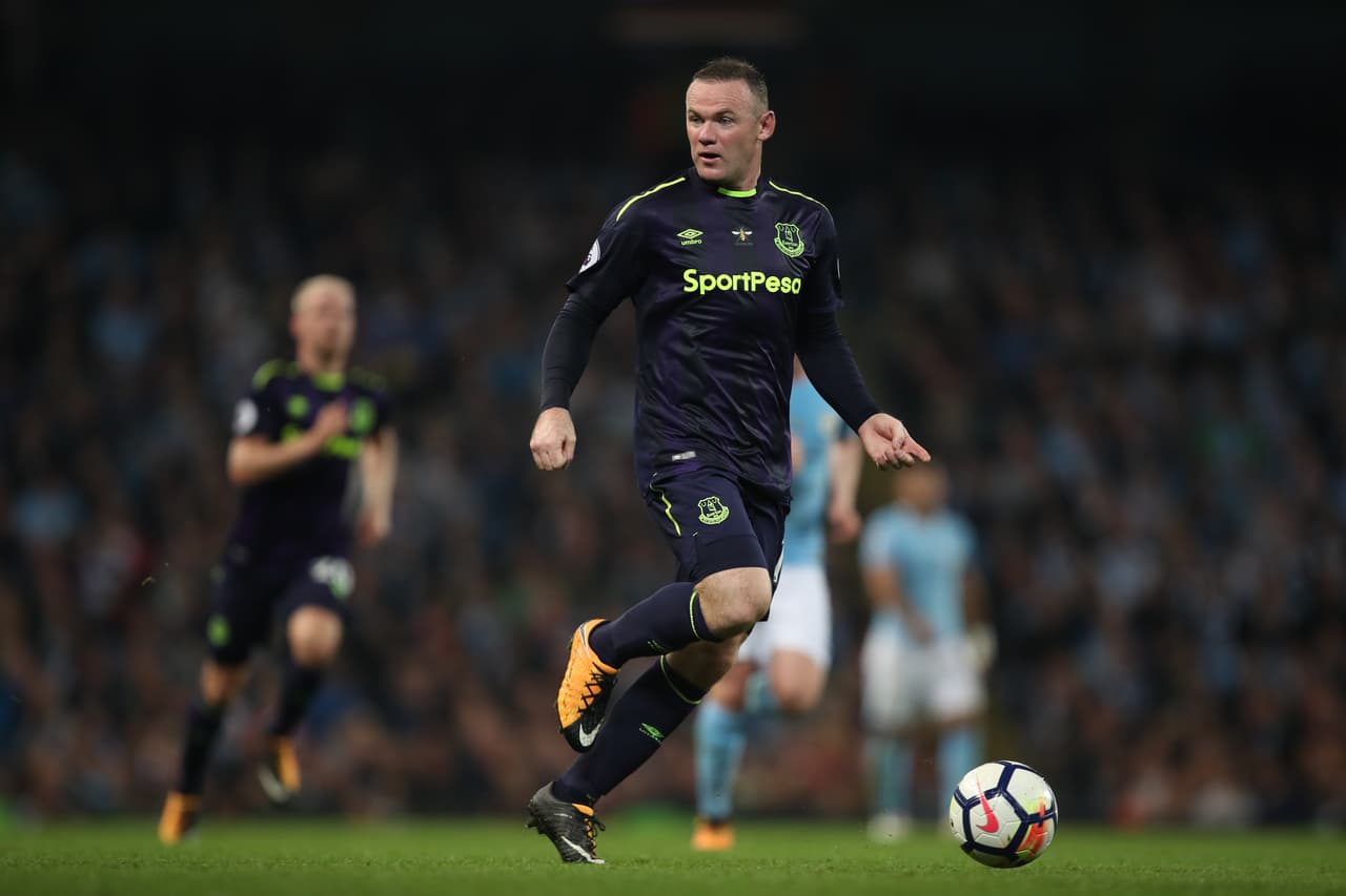 MANCHESTER, ENGLAND - AUGUST 21: Wayne Rooney of Everton during the Premier League match between Manchester City and Everton at Etihad Stadium on August 21, 2017 in Manchester, England. (Photo by Robbie Jay Barratt - AMA/Getty Images)