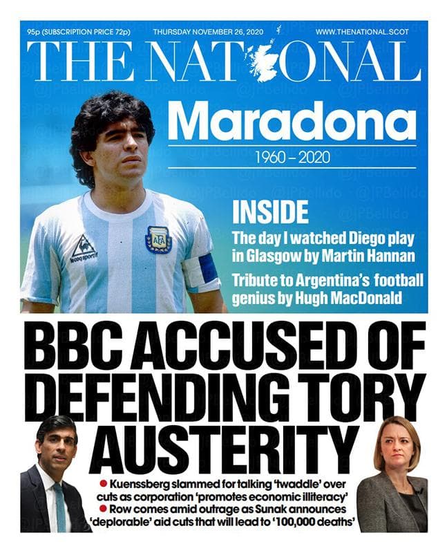 Así reaccionó la prensa mundial al fallecimiento de Maradona | El deceso de la leyenda argentina ocupó las portadas de los principales diarios alrededor del mundo.