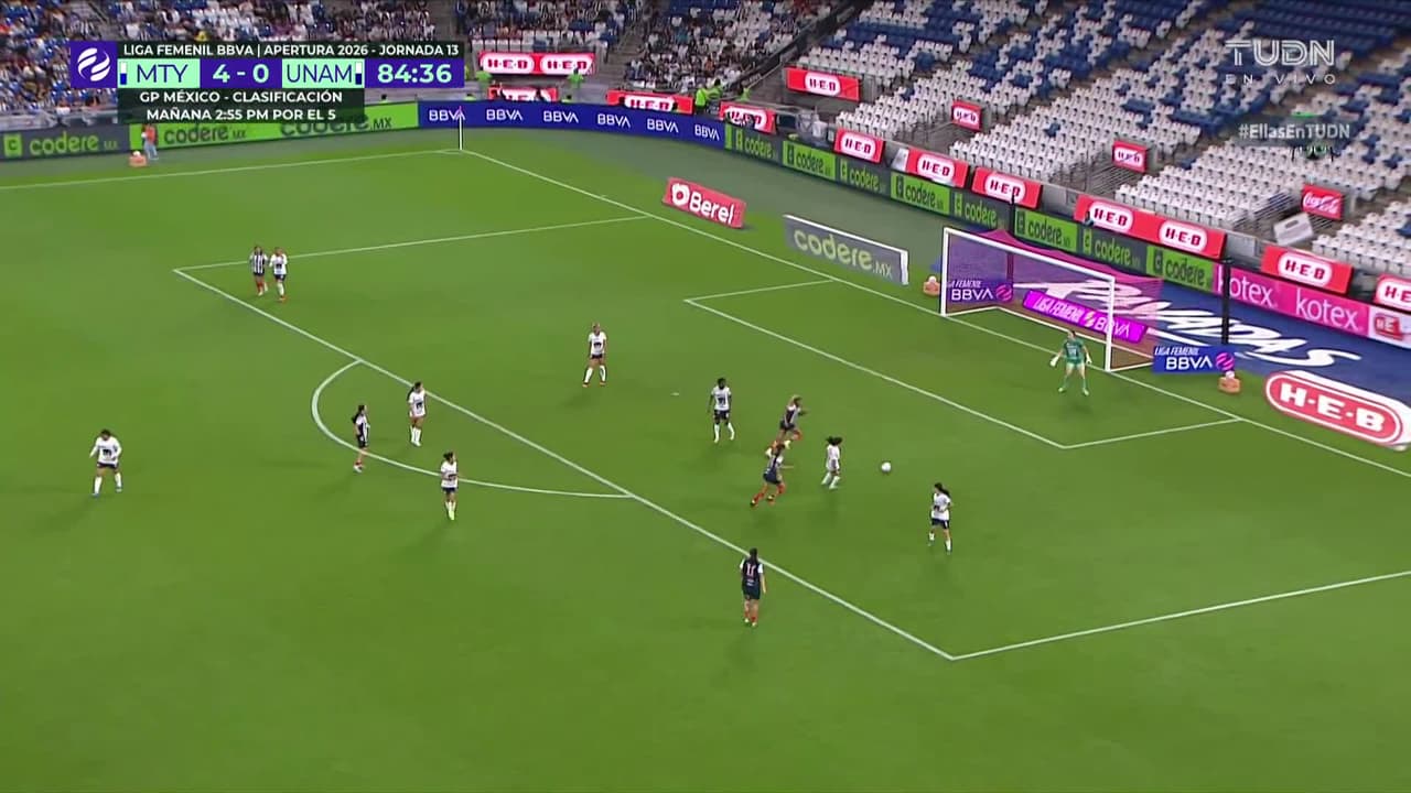 ¡No hay quinto malo! Valerie Vargas se suma a la fiesta y marca el 5-0 de Rayadas