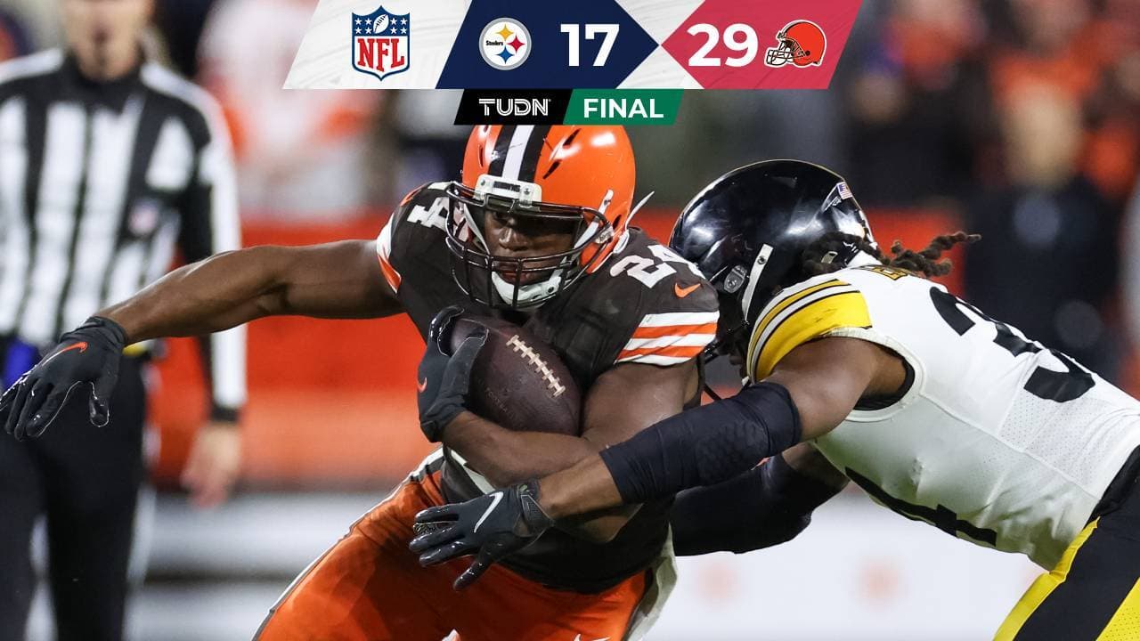 Nick Chubb fue clave de los browns en victoria ante Pittsburgh