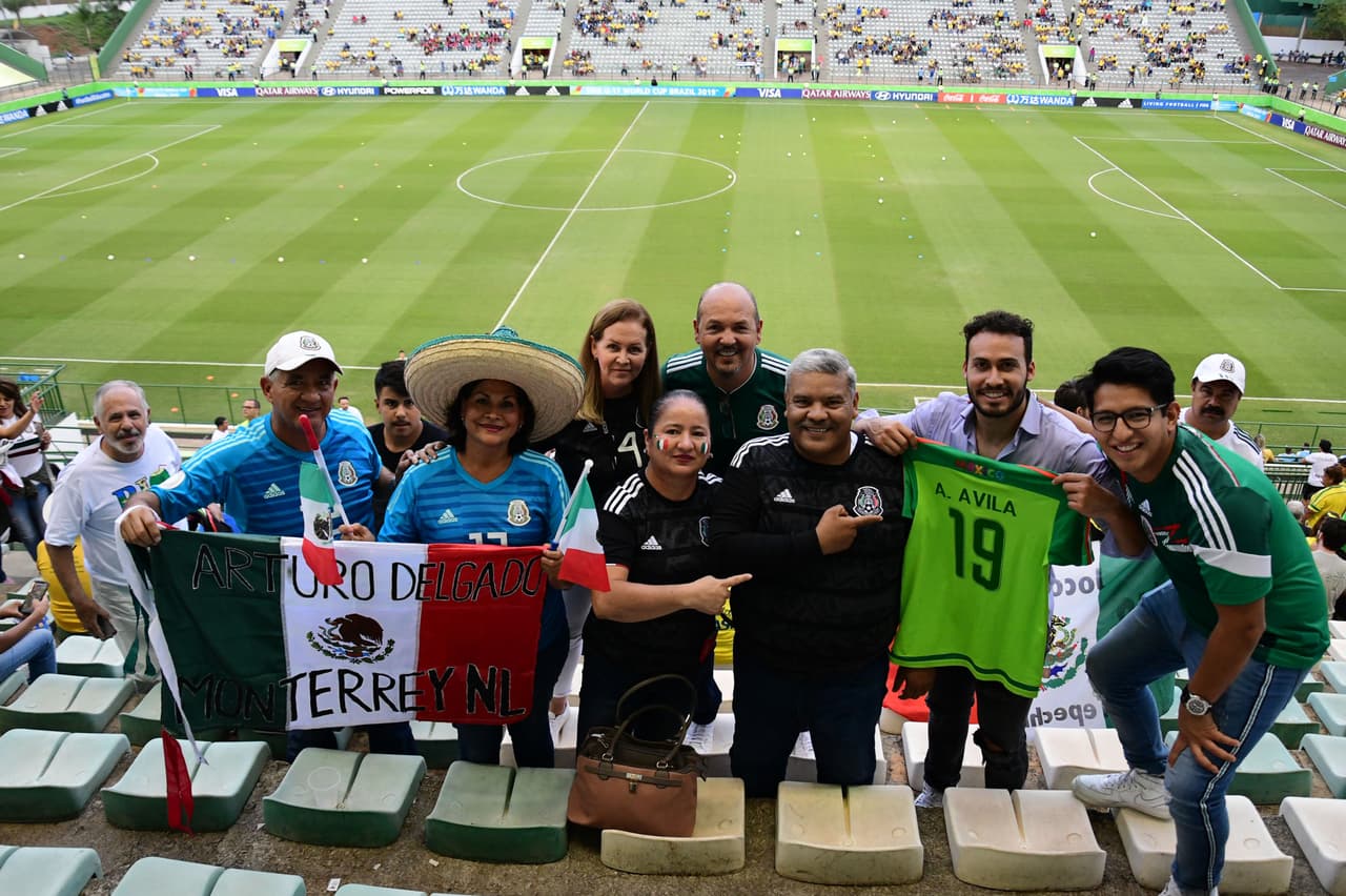 Gran ambiente en el estadio Walmir Campelo Bezerra para la final del Mundial Sub-17 entre Brasil y México.
