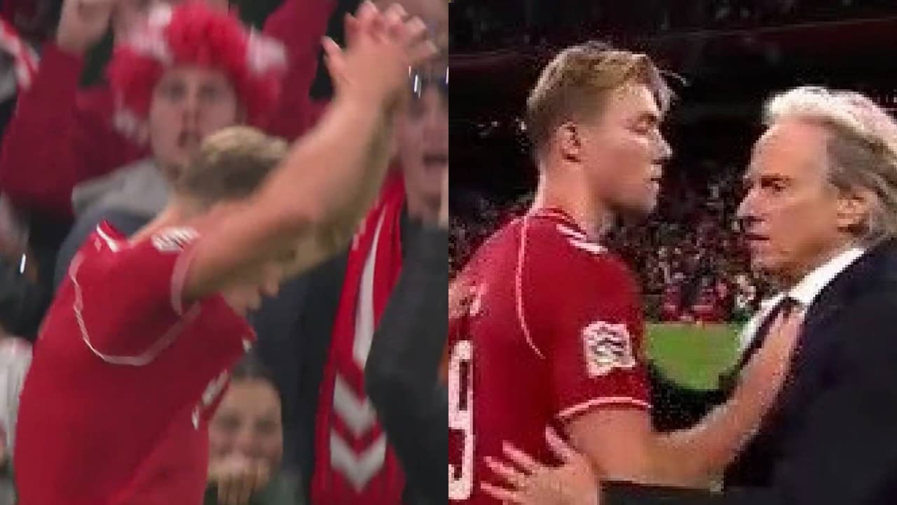 ¿Se enojó por Cristiano Ronaldo? El empujón de Hojlund que se vuelve viral