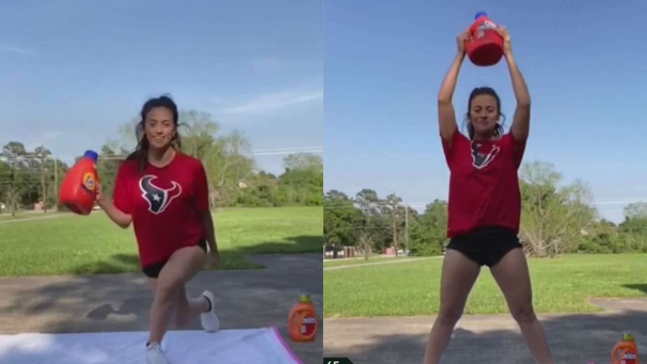 La rutina de ejercicios de las porristas de los Houston Texans durante la cuarentena por el coronavirus