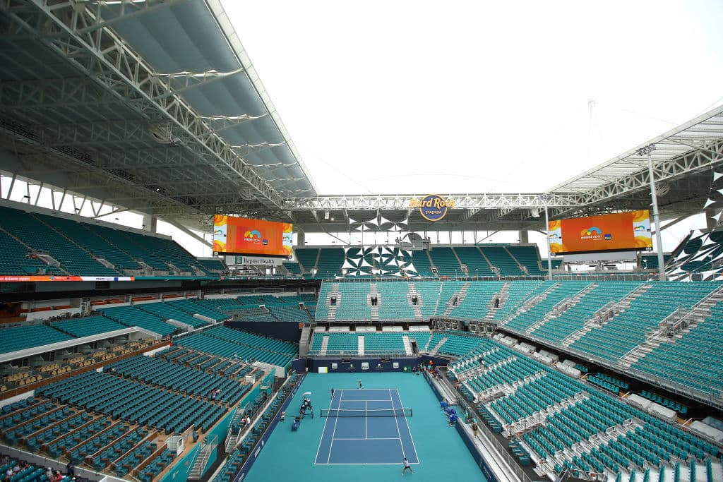 El costo de la transformación del Hard Rock Stadium en un estadio de tenis temporal ascendió a 70 millones de dólares.