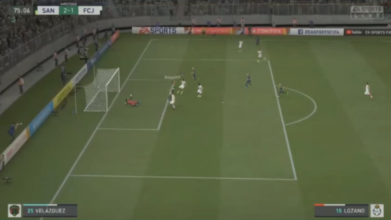 Marco Canales, representante de los Bravos de Juárez cayó 1-3 ante Octavio Rivero comandando a los Santos en el futbol virtual.