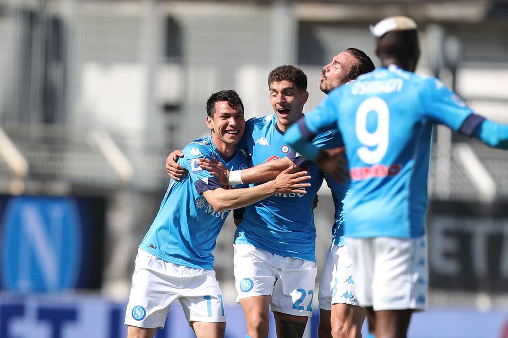 El doblete de Victor Osimhen, gol de Piotr Zielinski y gol de Hirving Lozano, Napoli le hace la diablura al Spezia y los vencen 1-4.