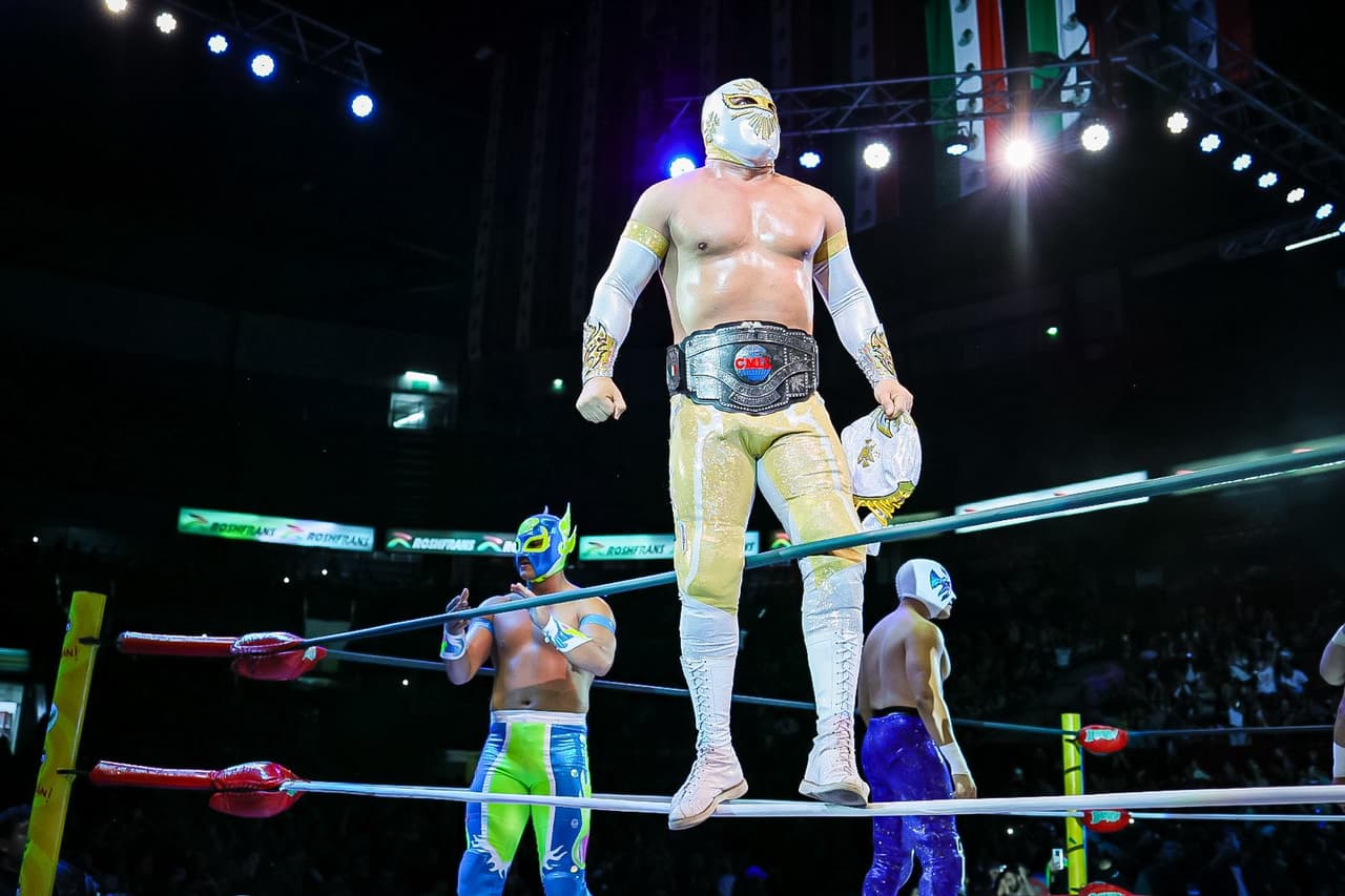 9- Místico (CMLL), el único luchador mexicano en el top 10; en el ranking del 2024 fue décimo.
