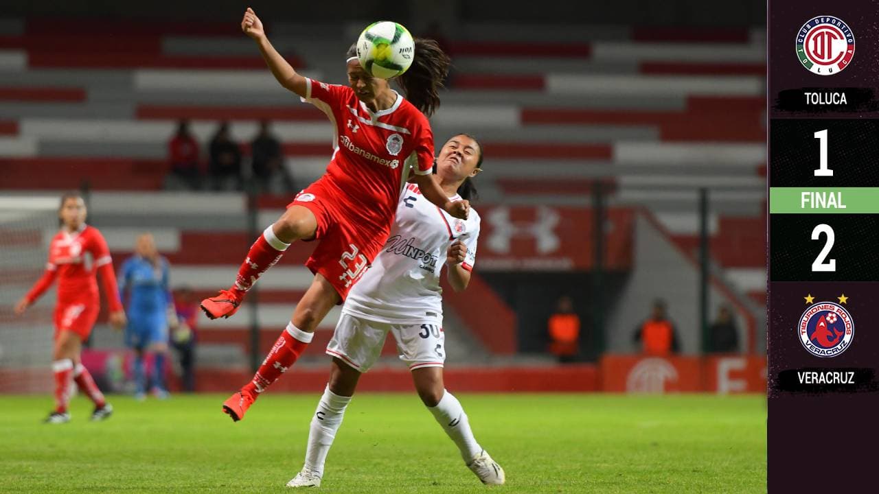 Veracruz consigue primer triunfo de C2019 al vencer a Toluca en la Liga MX Femenil