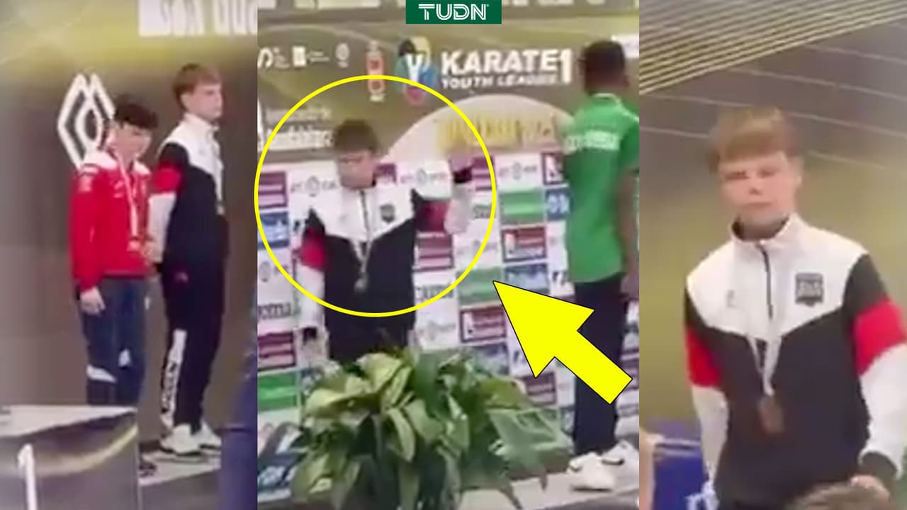 Increíble reacción de karateca ucraniano de 13 años ante campeón ruso