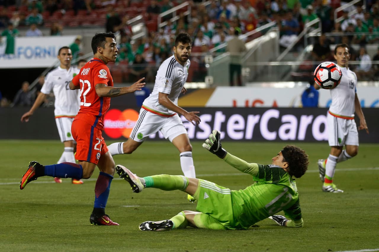 Los chilenos se mostraron muy superiores a México, que ya en el primer tiempo había anotado cinco goles en el partido.