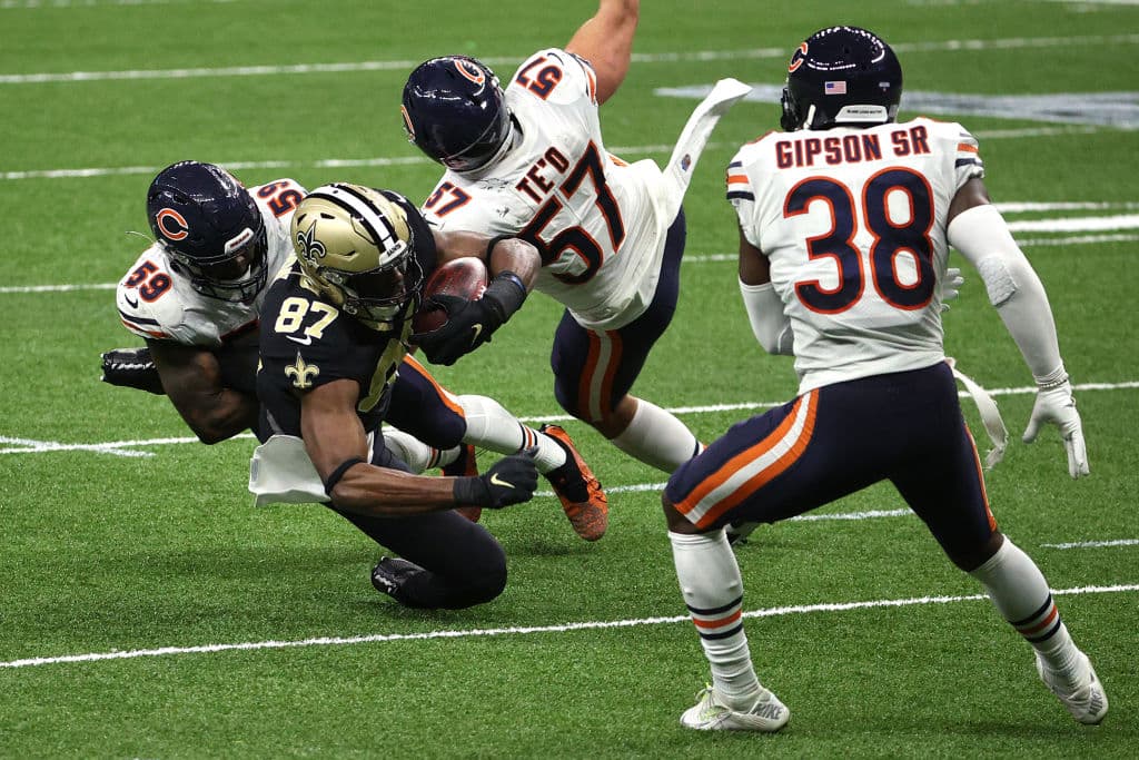 La defensa de los Saints maltrata a la ofensiva de los Chicago Bears y los de Nuevo Orleans terminan ganando cómodamente 9-21.