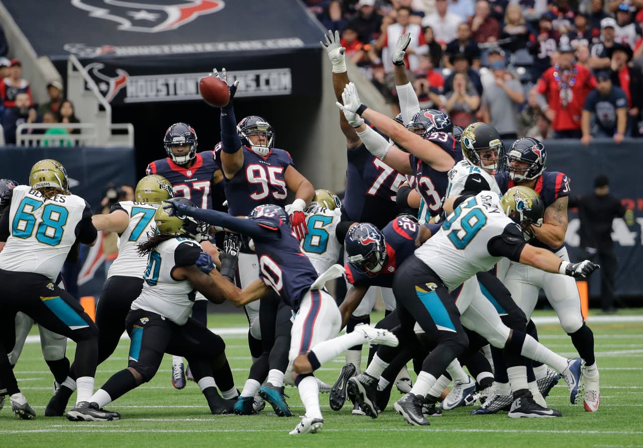 Los Houston Texans vencieron 30-6 a Jacksonville Jaguars para coronarse en la División Sur de la Conferencia Americana.