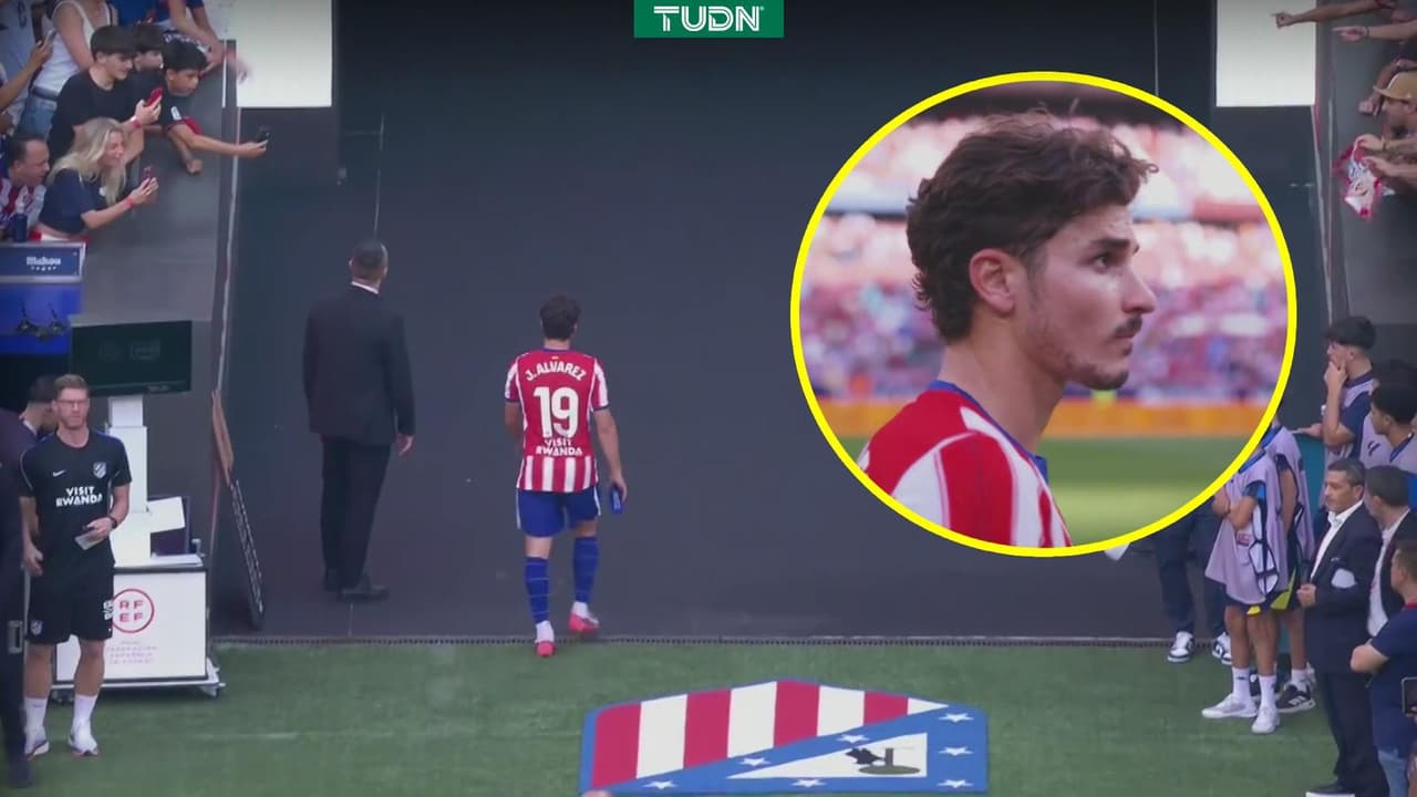 Atlético de Madrid separa a Julián Álvarez al final del juego ante Villarreal
