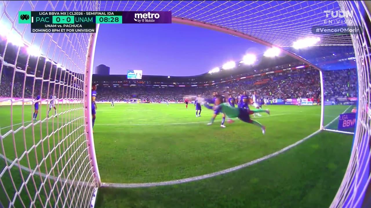 ¡Keylor Navas salva Pumas! Pachuca ataca con todo pero el tico está firme atrás