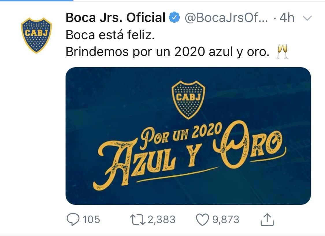 Jugadores entrenadores y clubes desean un gran 2020 a todos sus aficionados.