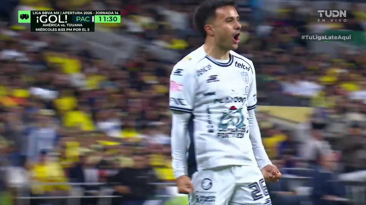 ¡Gol de Pachuca! Los Tuzos aprovechan un error del 'Chiquito' Sánchez y Bautista pone el 0-1