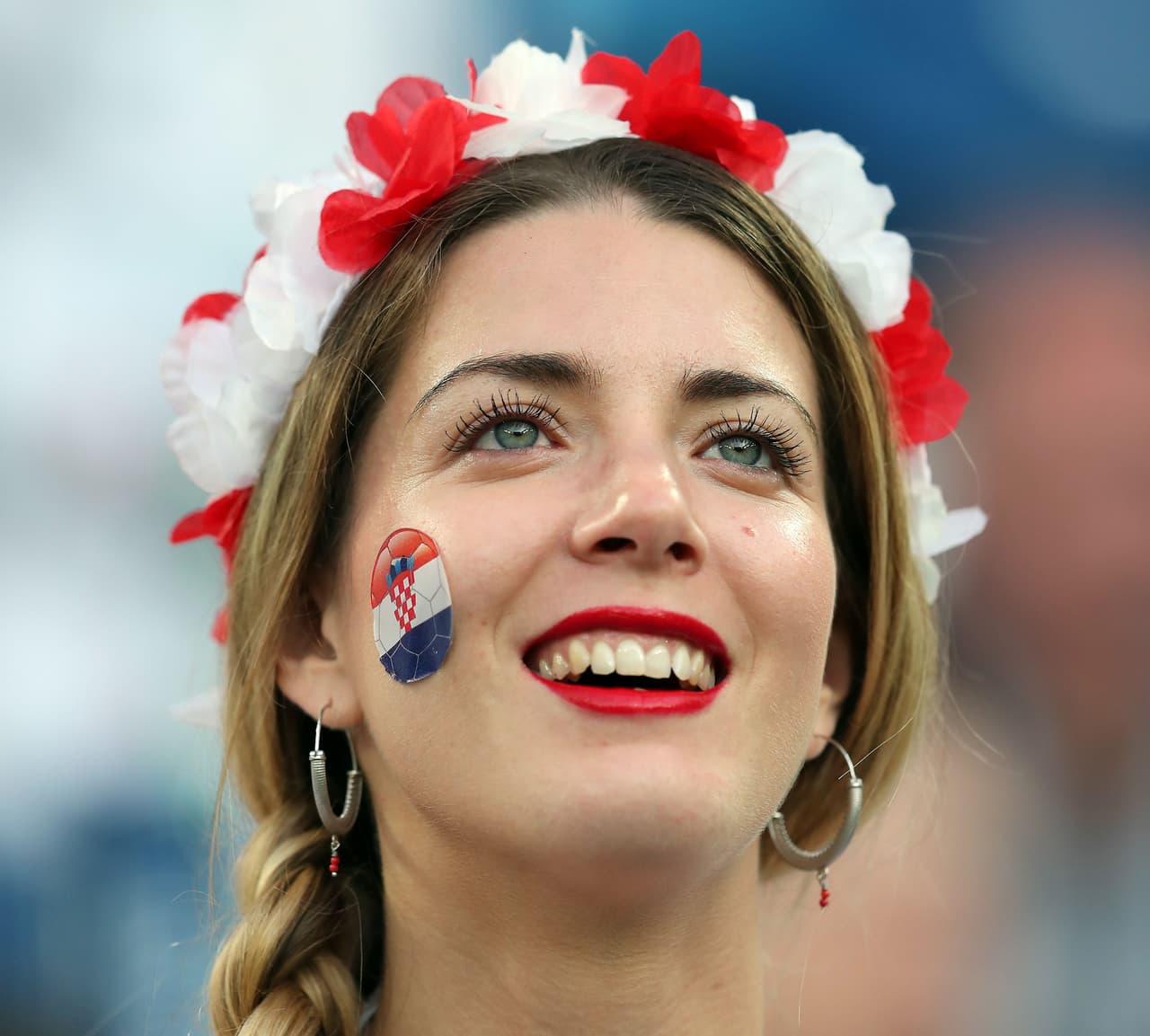 Kaliningrad (Russian Federation), 16/06/2018.- Supporter of Croatia prior the FIFA World Cup 2018 group D preliminary round soccer match between Croatia and Nigeria in Kaliningrad, Russia, 16 June 2018. (RESTRICTIONS APPLY: Editorial Use Only, not used in association with any commercial entity - Images must not be used in any form of alert service or push service of any kind including via mobile alert services, downloads to mobile devices or MMS messaging - Images must appear as still images and must not emulate match action video footage - No alteration is made to, and no text or image is superimposed over, any published image which: (a) intentionally obscures or removes a sponsor identification image; or (b) adds or overlays the commercial identification of any third party which is not officially associated with the FIFA World Cup) (Croacia, Mundial de Fútbol, Kaliningrado, Rusia) EFE/EPA/MARTIN DIVISEK EDITORIAL USE ONLY EDITORIAL USE ONLY