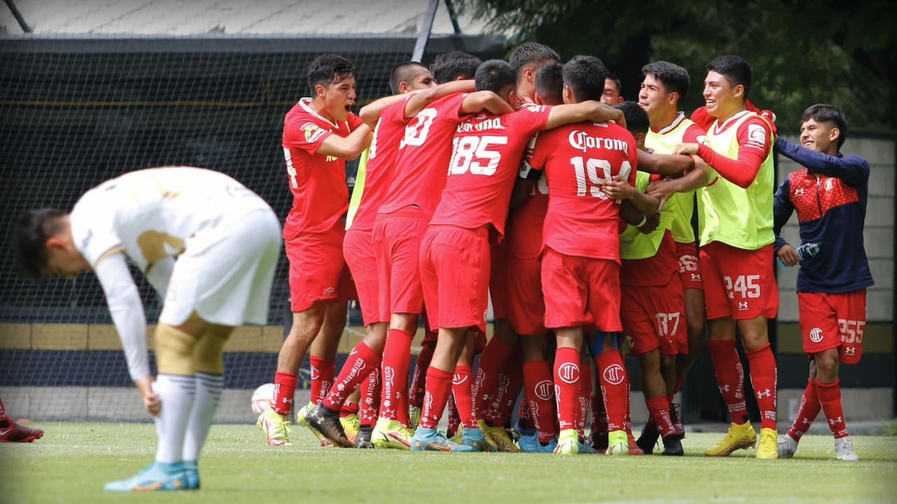 Toluca vence a Pumas en la ida de Cuartos de Final Sub-18