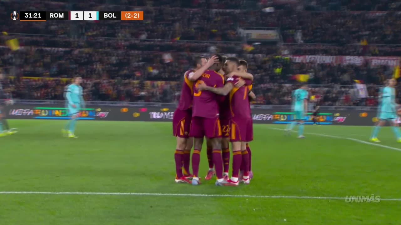 ¡Gol de la Roma! Ndicka se eleva y gana de cabeza para poner el 1-1