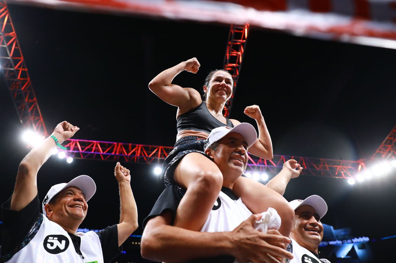 Ciudad de México, 11 de agosto de 2018. Jackie Nava , durante la función de Boxeo celebrado en la Nueva Arena Ciudad de México. Foto: Imago7/Eloisa Sanchez