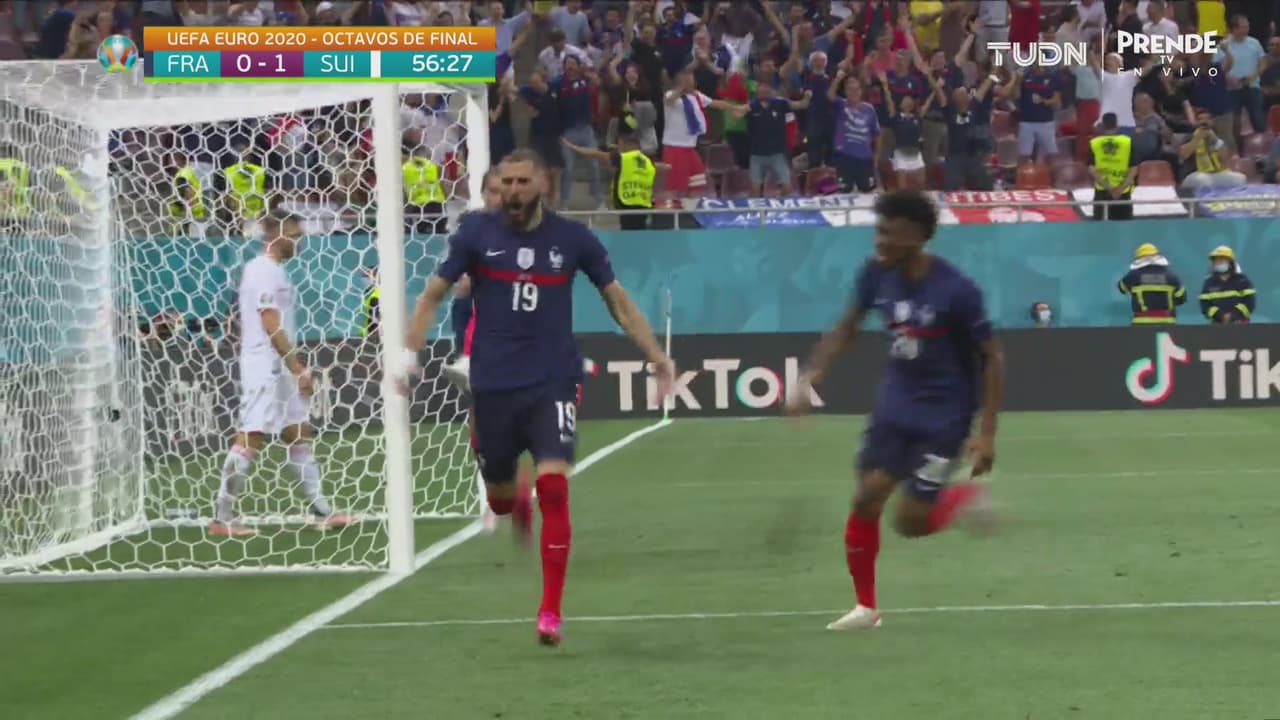 ¡Reacciona Francia! Benzema consigue el 1-1 con pase de Mbappé