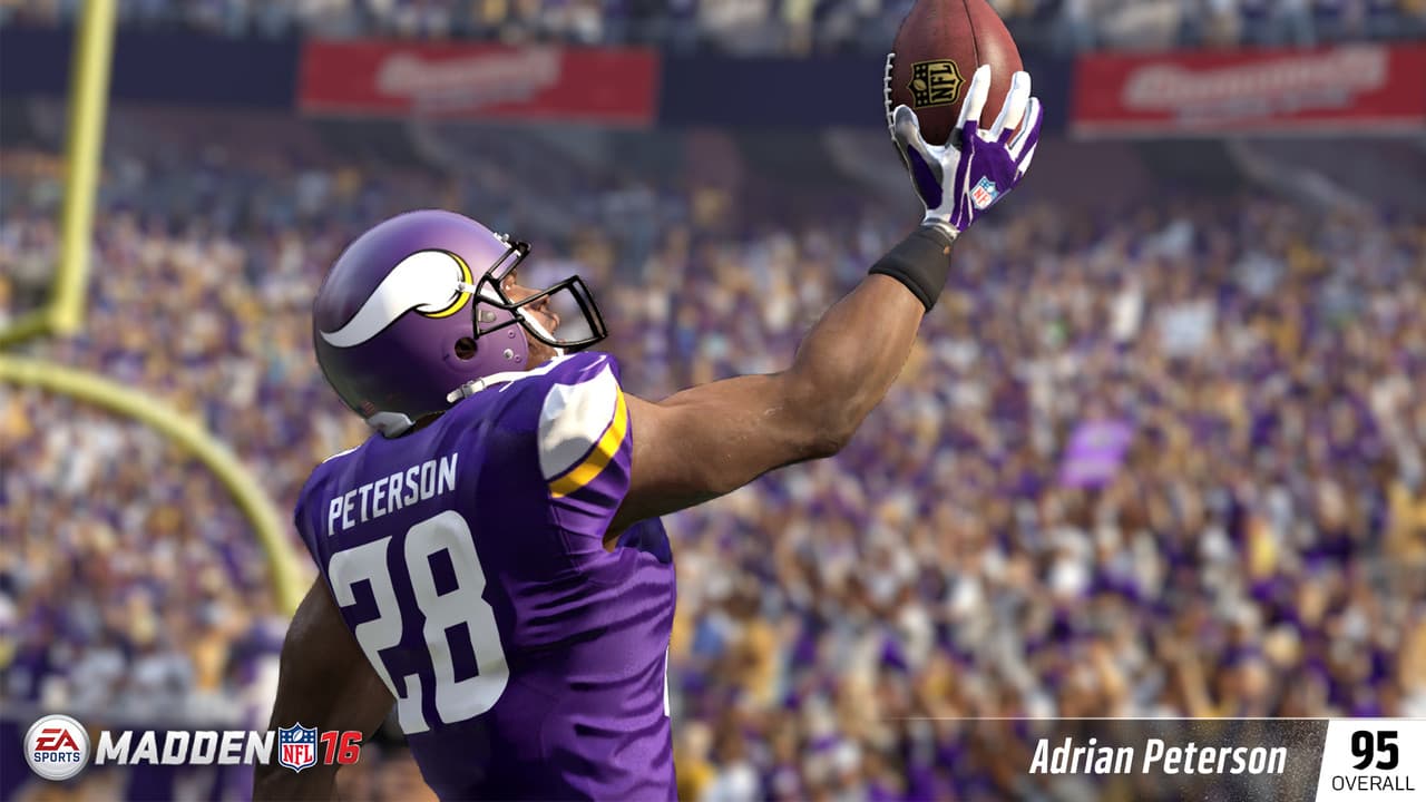 #2 Adrian Peterson, Minnesota Vikings - 95 global (EA Sports)