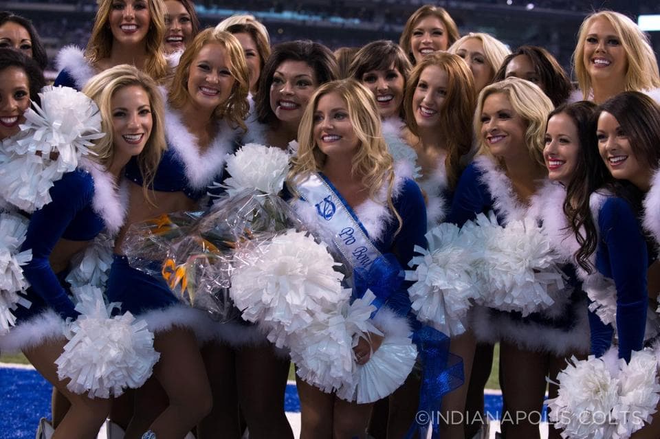 Checa esta belleza de las cheerleaders de los Indianapolis Colts (Foto: Indianapolis Colts).