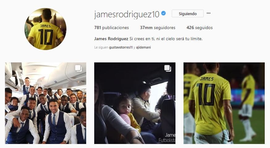 Cuenta en su perfil con 37 millones de seguidores