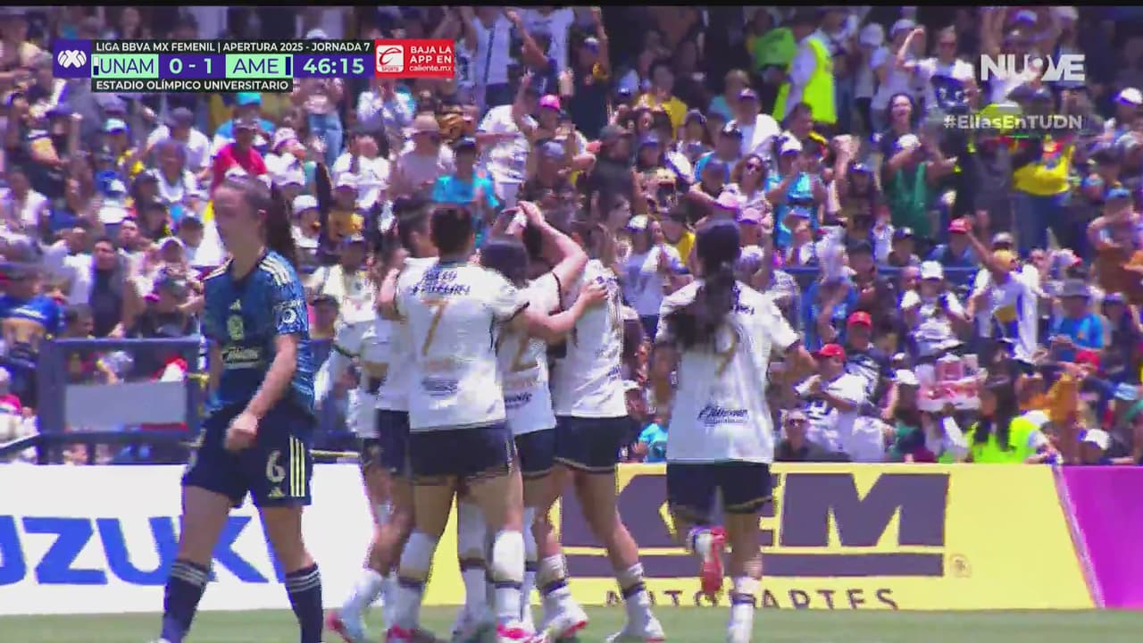 ¡CIERREN CU! GOLAZO de vestidor de Pumas para el 1-1