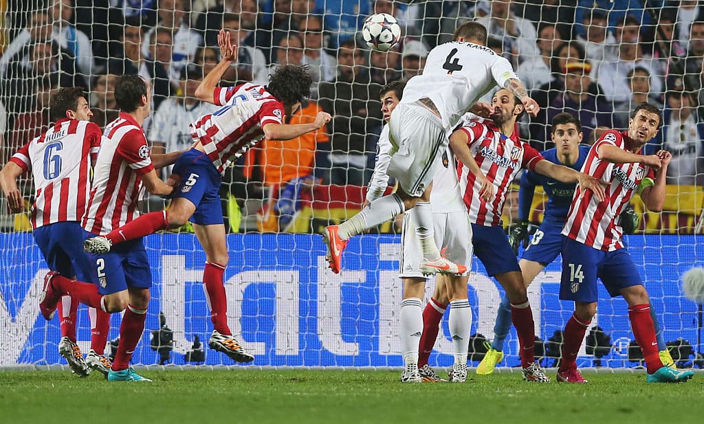Atlético de Madrid pierde finales de Champions.
<br>
<br>En 2014, Sergio Ramos dejó sin "orejona" al cuadro colchonero cuando al minuto 93:48 logró el tanto que igualaba el partido, mismo que ganó el Real Madrid con goleada en los tiempos extra.