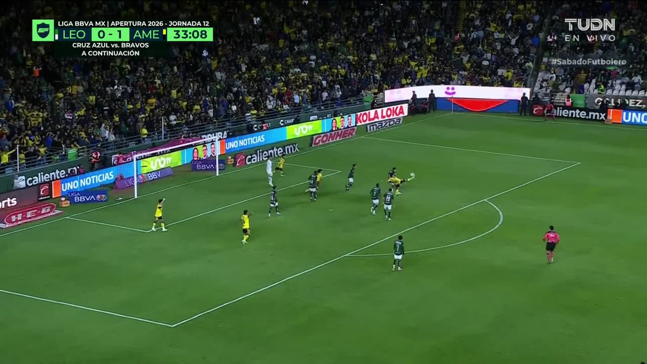 ¡GOL!  anota para América. Carlos Álvarez