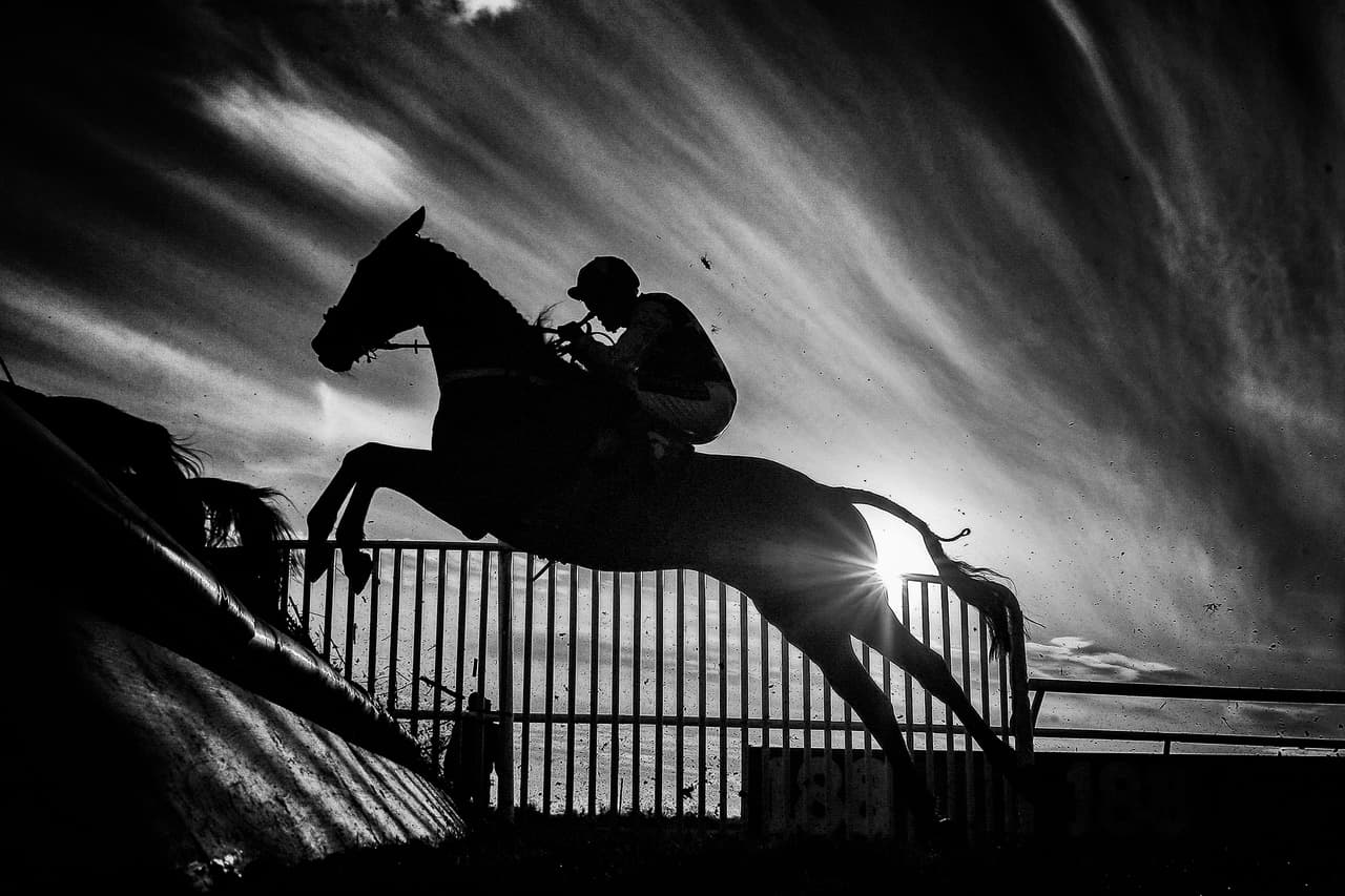 En el rigor de las competencias muchas veces aparecen postales deportivas, que como en este caso en una competencia de equitación en Wincanton (Inglaterra) ofrecen paisajes e imágenes espectaculares.