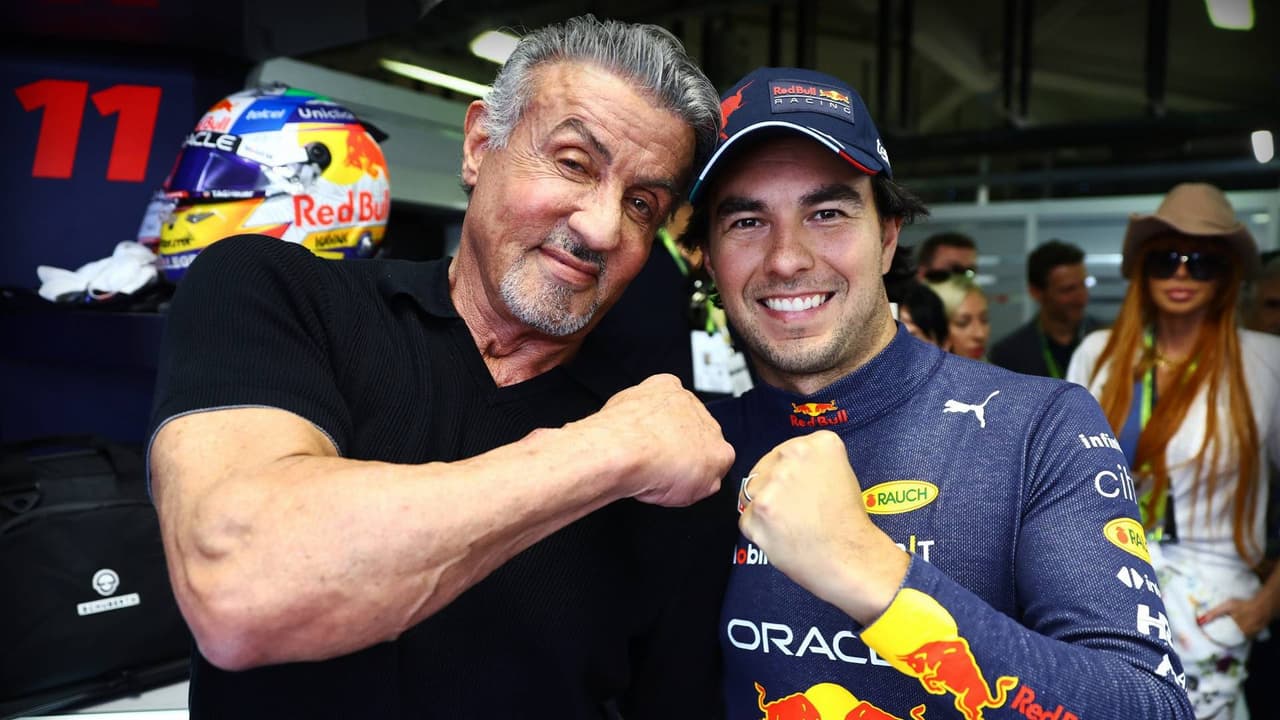 Checo Pérez se encuentra con Rocky en el GP de Italia