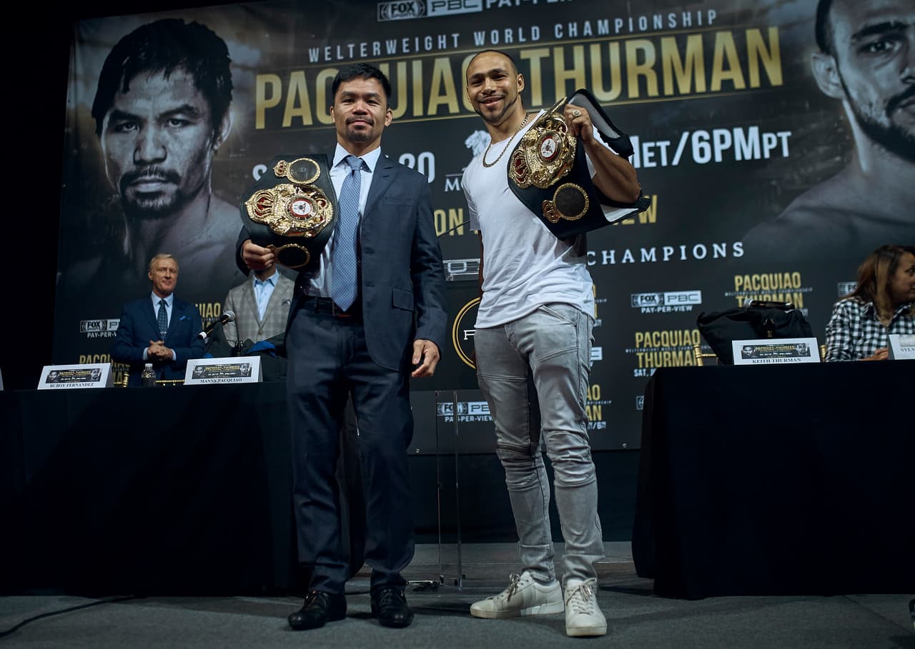 El boxeador filipino 
<b>Manny ‘Pac-Man’ Pacquiao</b> estará enfrentando el próximo mes de julio al invicto 
<b>Keith Thurman</b>, quien en 30 peleas no sabe lo que es la derrota en un combate dentro de la división welter.
