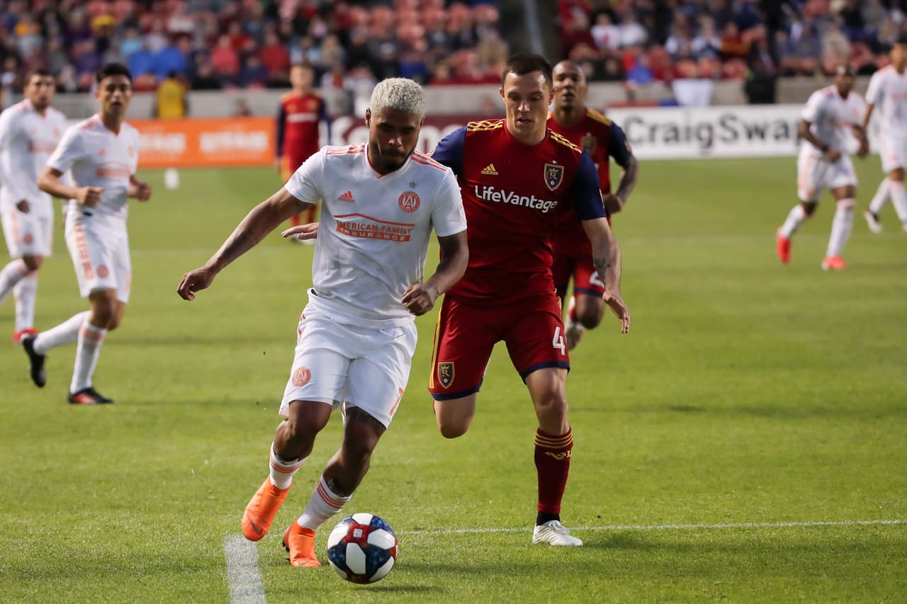 La lucha del Atlanta United careció de argumentos ofensivos, encontrando únicamente en el minuto 78 el gol del empate parcial del venezolano Josef Martínez (izquierda).
