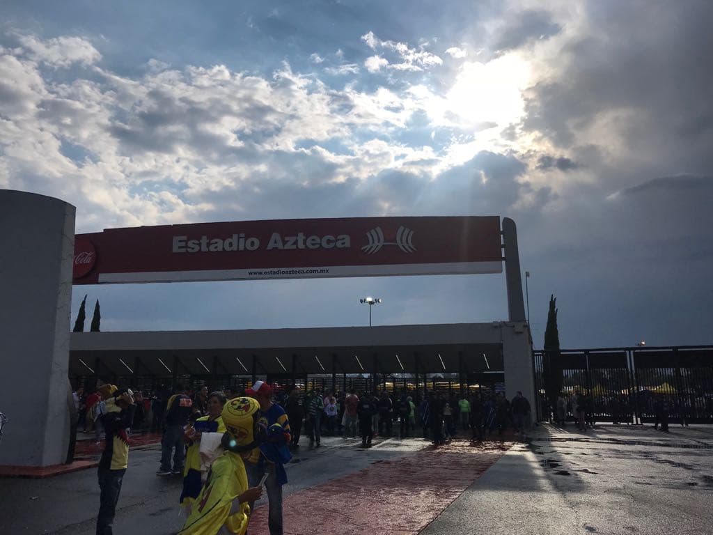 Cercanías del Estadio Azteca previo al partido por la segunda jornada de la Liga MX entre América y Atlas.