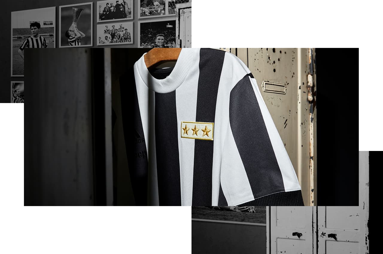 Es muy sobria, con las tradicionales franjas negras y blancas. Además, los patrocinadores van en negro sobre una de las franjas negras para darle menor protagonismo.