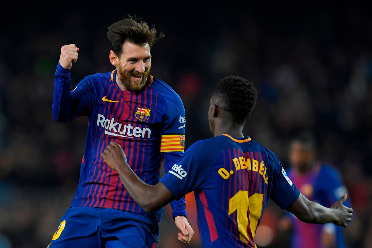 Siempre Messi. El argentino recibió el balón en el área y tras burlar a par de enemigos disparó pegado al poste para marcar el segundo del Barcelona.