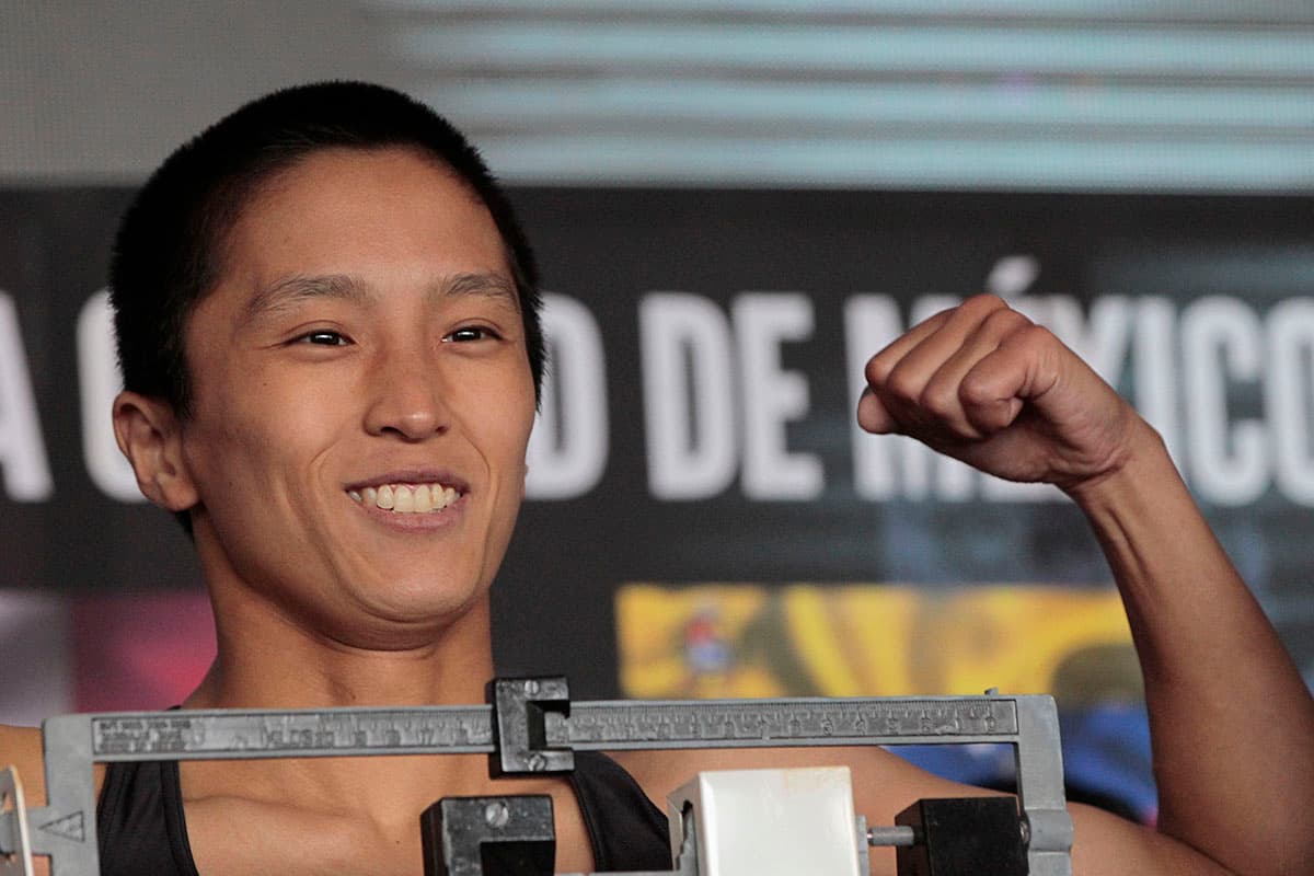 La japonesa Terumi Nuki (10-3, 7 KOs) pesó 116.8 libras este viernes.
