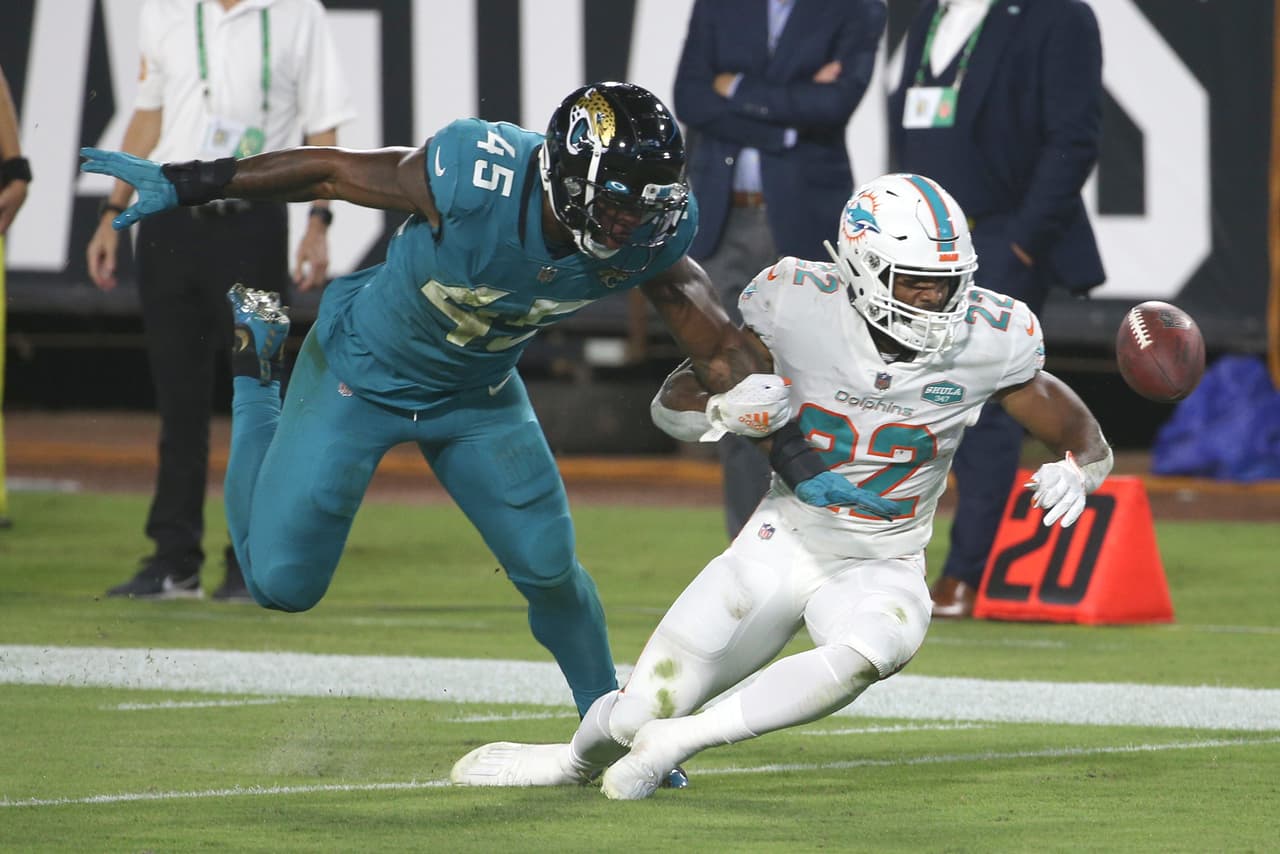 Ryan Fitzpatrick encabeza la paliza 31-13 sobre los Jacksonville Jaguars y los Dolphins consiguen su primer victoria de la campaña.