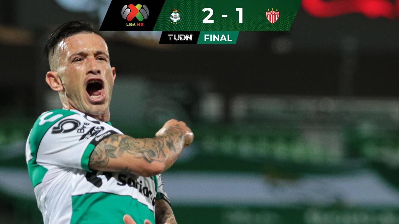 Santos acumula un año invicto en casa y vence 2-1 al Necaxa