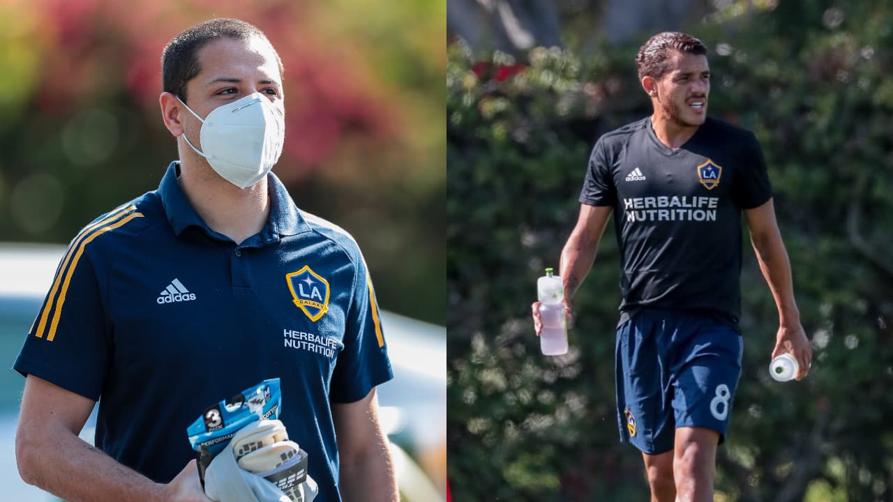 Así reaparecieron los futbolistas mexicanos de Los Ángeles Galaxy luego de un receso de más de dos meses.