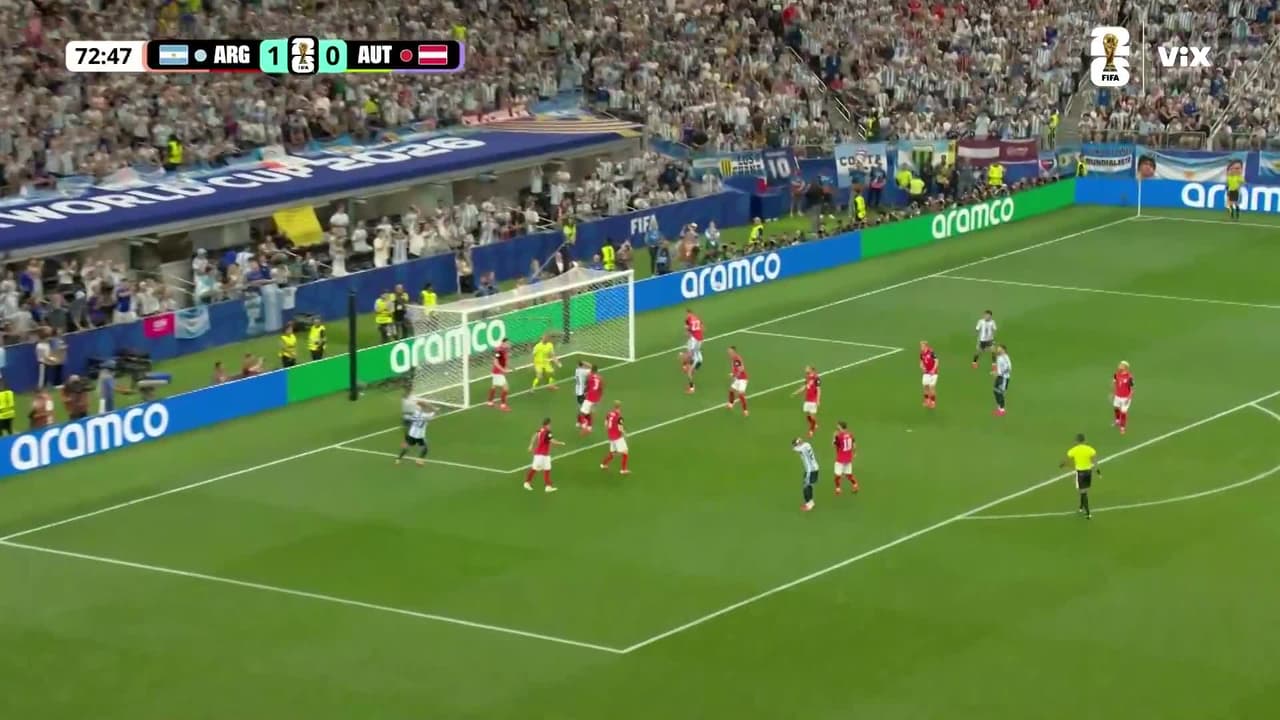 ¡Nico González estuvo cerca! Su cabezazo se va por un costado