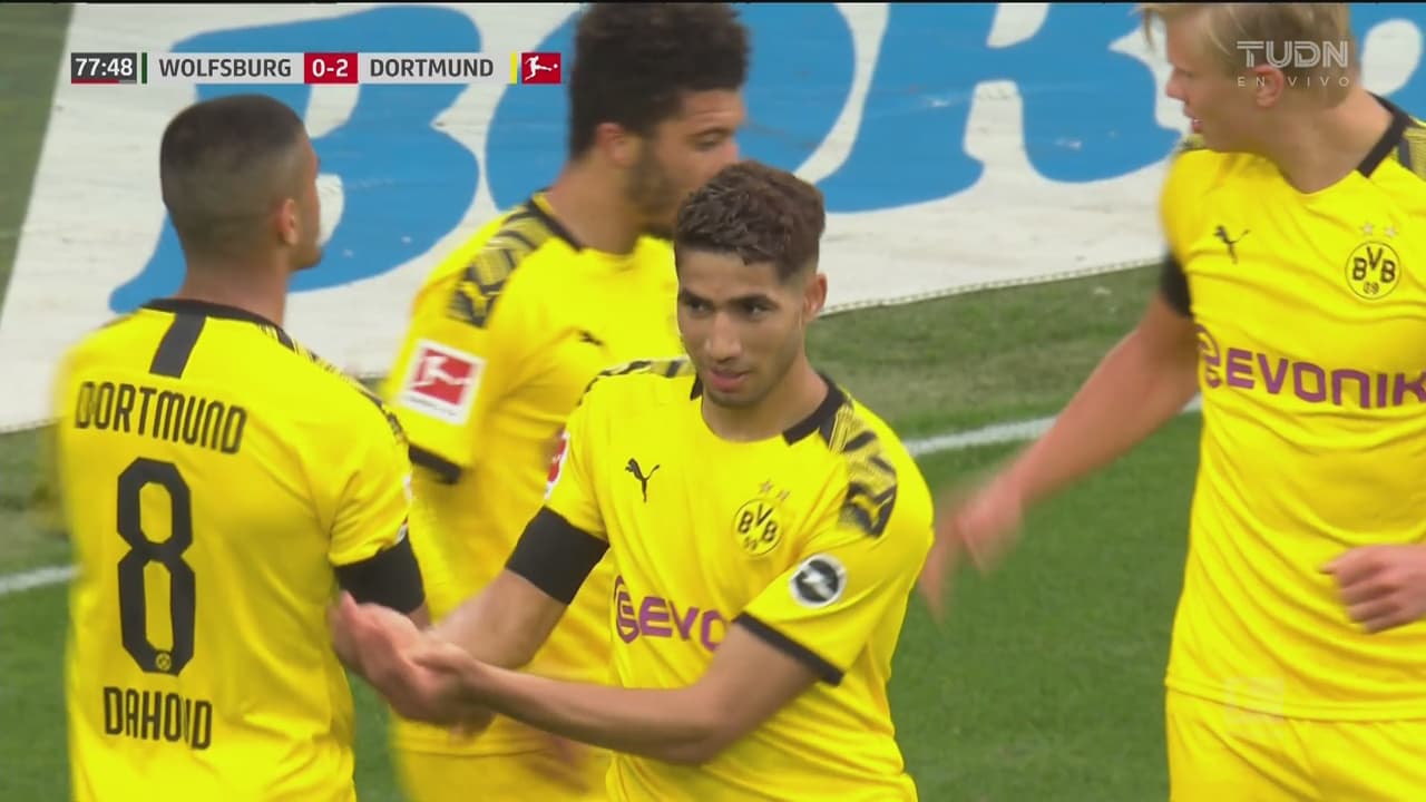 ¡Olvidan los protocolos al festejar! Jugadón de Sancho para el 0-2 de Hakimi