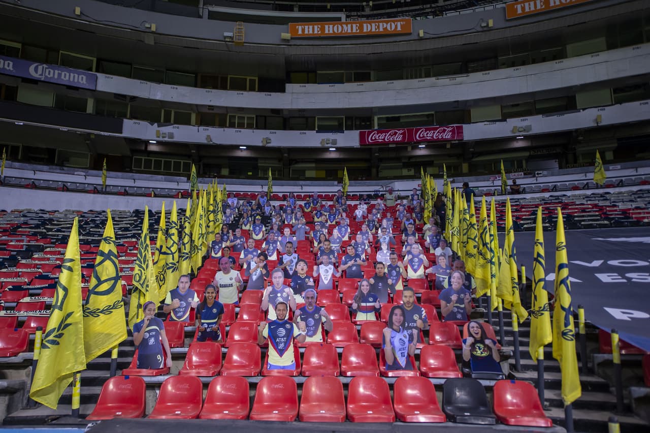 Así lucen las gradas del Estadio Azteca.