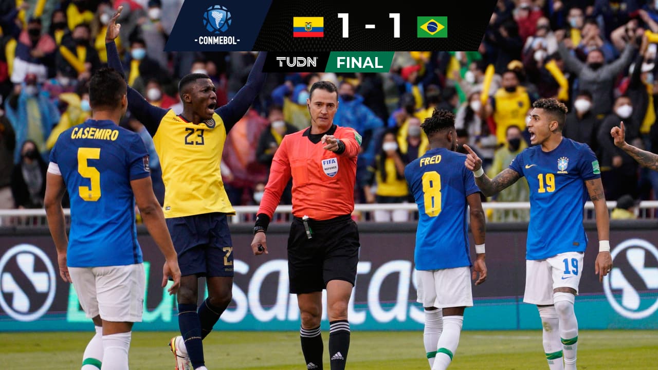 ¡Con mucha polémica! Ecuador y Brasil reparten puntos en Quito