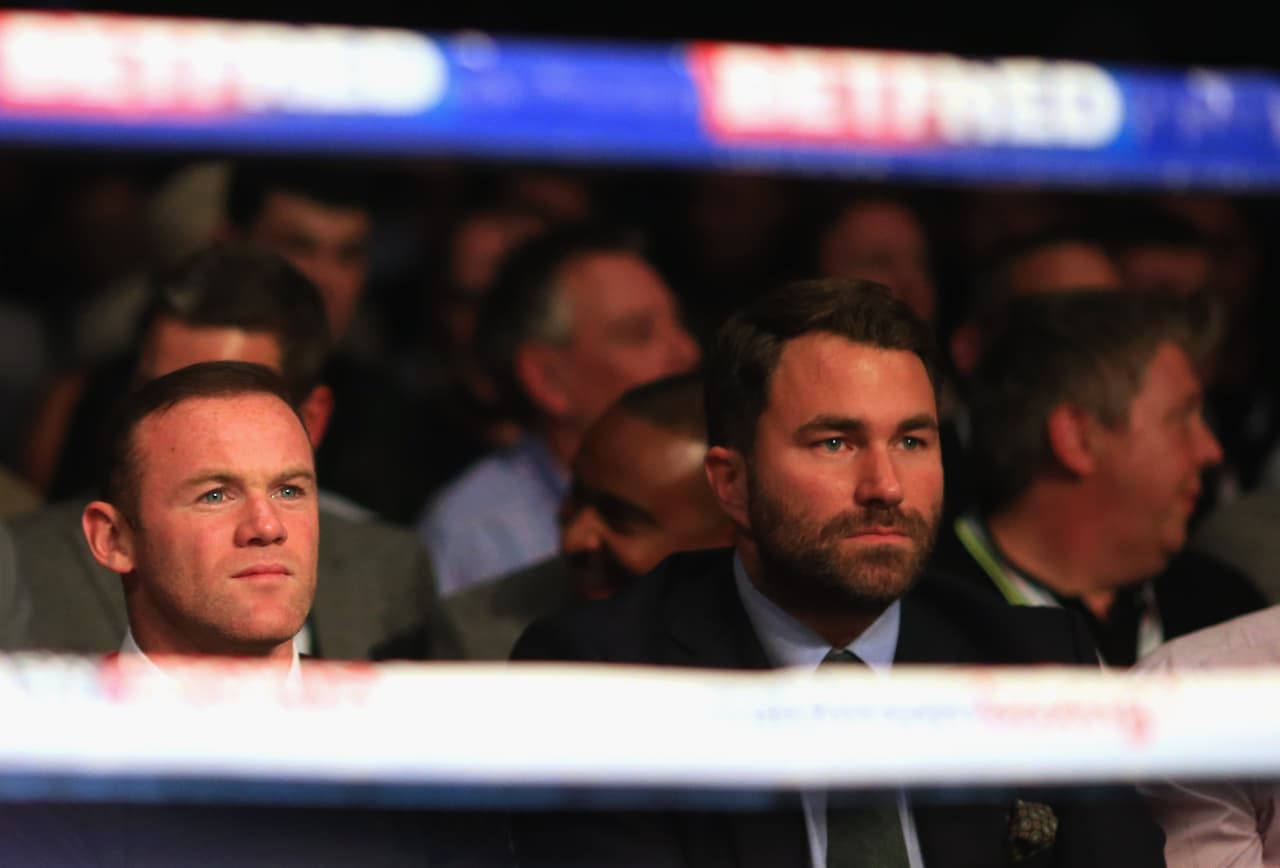Eddy Hearn revela que Wayne Rooney le llama ebrio para pedirle peleas de boxeo