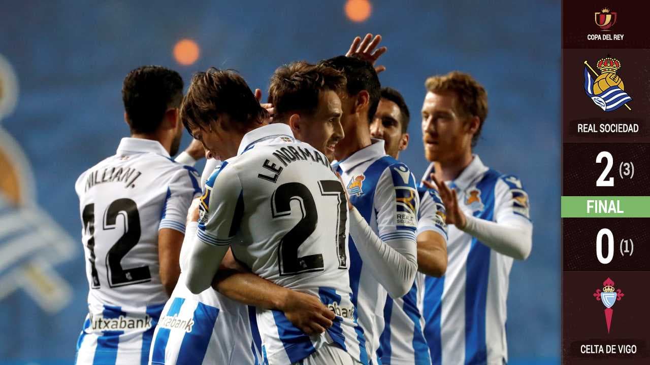Con Héctor Moreno titular, la Real Sociedad eliminó al Celta de Araujo de la Copa del Rey