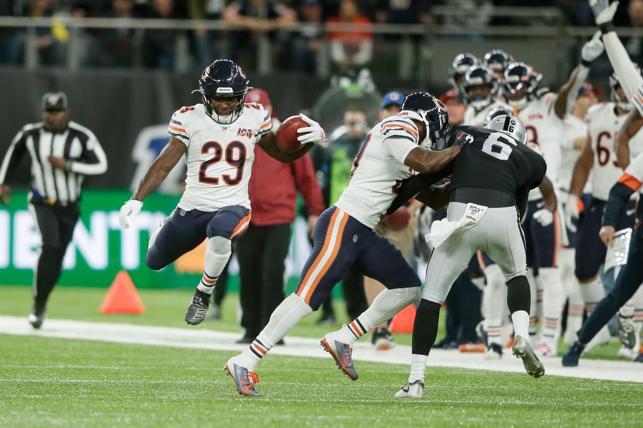 Los Raiders vencieron 24-21 a los Chicago Bears, en el estadio del Tottenham en Londres, y se ponen 3-2 en la temporada.
